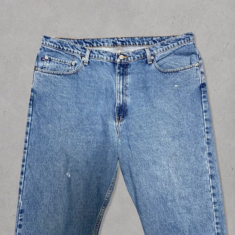 Vintage Polo Jeans Co Ralph Lauren 42x30 Relaxed Fit Blue Denim Jeans